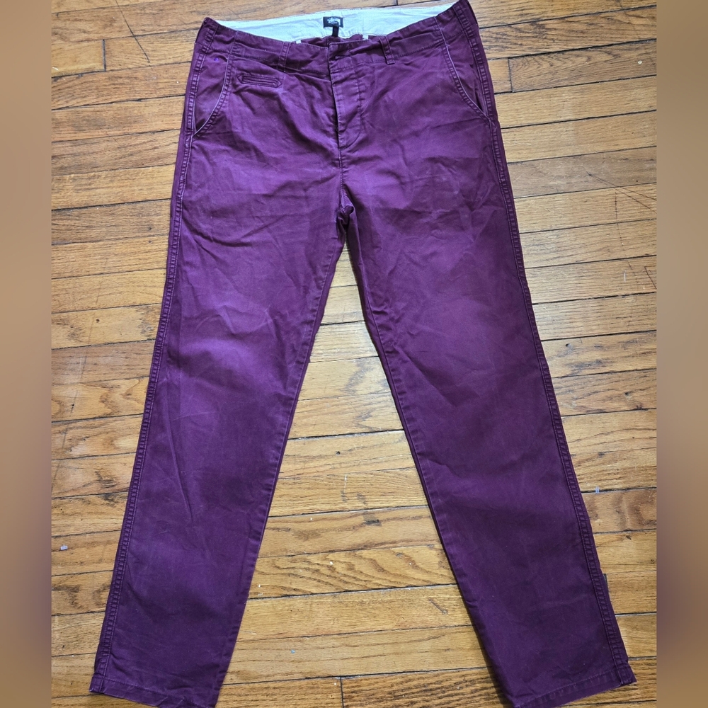 Stussy Deluxe 34 Burgundy Chino Made in Japan